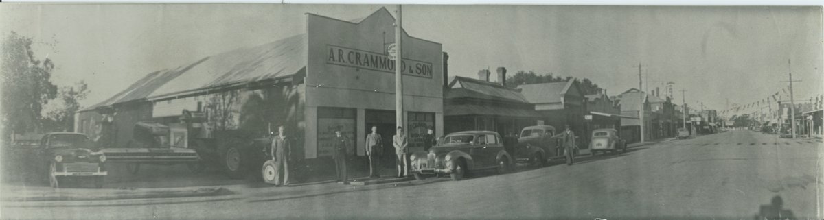 A.R. Crammond and Son motor garage, the original family business, mid-20th century